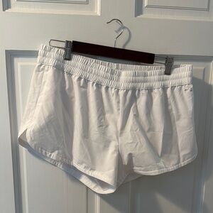 DSG White Athletic Shorts Lightweight Elastic Waist